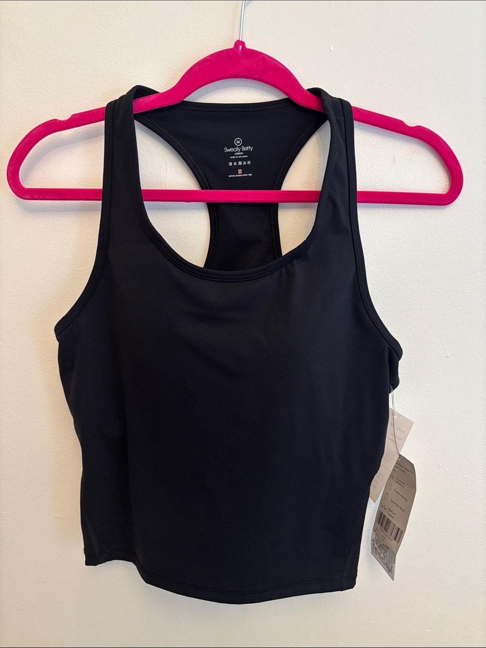 Sweaty Betty Power Medium Impact Crop Tank – Black – Size M – New with Tags